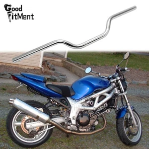 Chrome Motorcycle Handlebar 7/8" 22mm Drag Handle Bars For Suzuki SV650 SV 650 - Picture 1 of 12