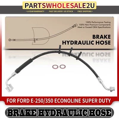 Manguera hidráulica de freno delantero izquierdo para Ford E-250 E-350 Econoline E-450 Super Duty Foto 1 de 4