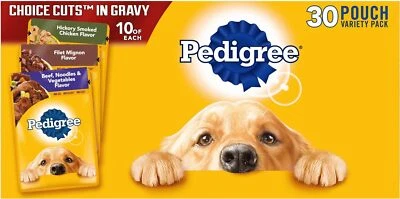 Paquete de comida húmeda suave para perros adultos PEDIGREE CHOICE CORTES EN GRAVEDAD (variedad: carne de res, Foto 1 de 4