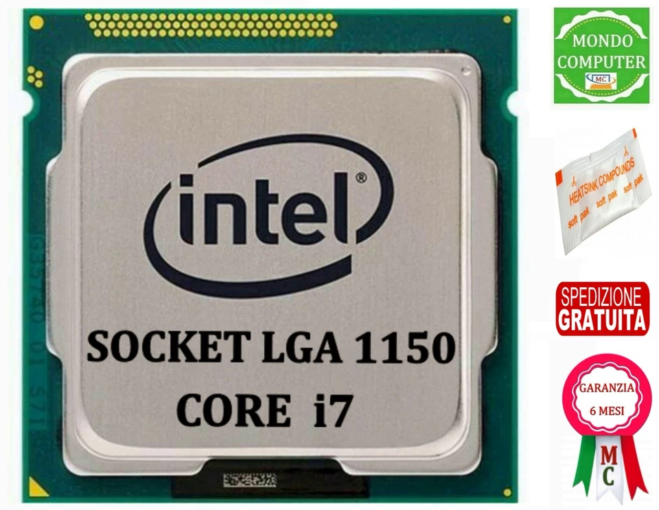 PROCESSORE SOCKET 1150 INTEL CORE  i7 4790 & SR1QF - Immagine 1 di 1