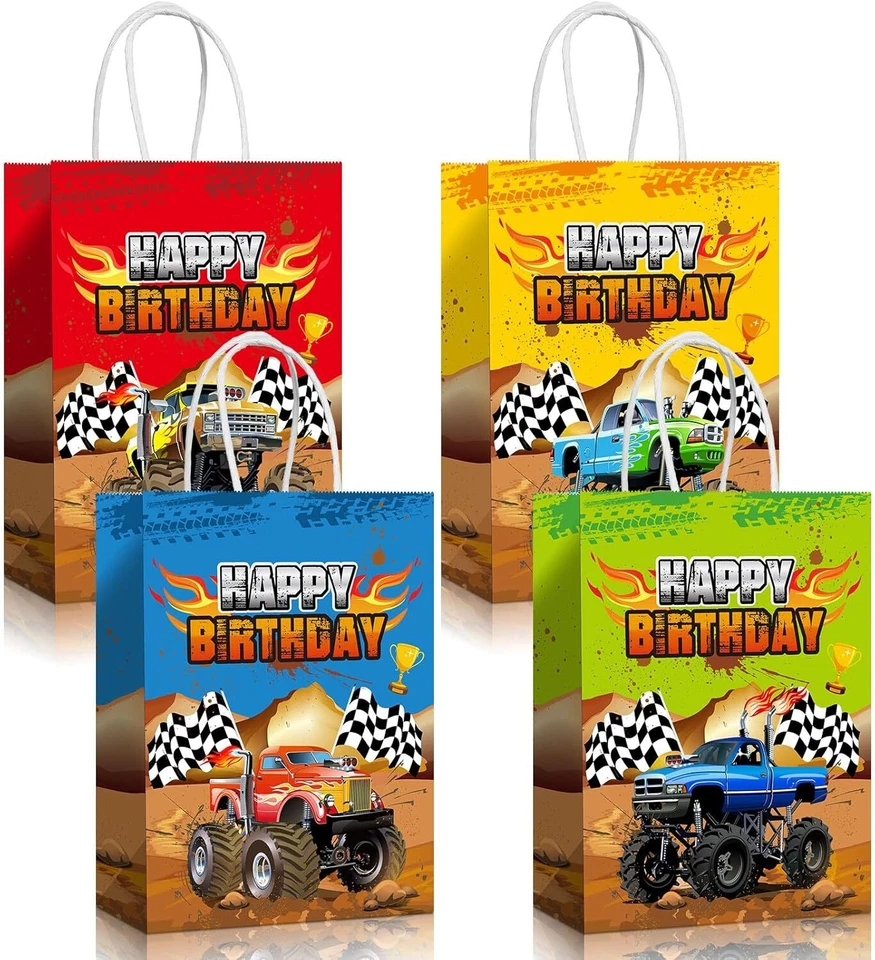 28 Piezas Monstruos Camión Fiesta Favor Rojo, Amarillo, Azul, Multicolor, Verde, Transparente  Foto 1 de 4