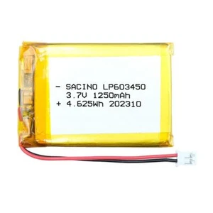 603450 3.7V 1250 MAH, Pcm , Jst PH2.0-2P - Afbeelding 1 van 3