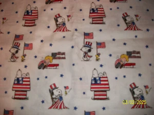 Schroeder, Snoopy, Woodstock patriotic 4th of July music fabric--2 patterns - Picture 1 of 6