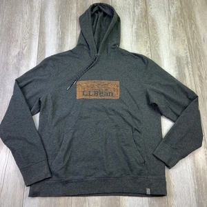 LL Bean Hoodie Mens Large Grey Comfort Camp Katahdin Sweatshirt Slightly Fitted - Picture 1 of 9