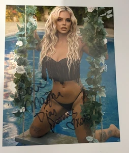 WWE TNA HOTTIE MODEL MAY VALENTINE AUTOGRAFO AUTENTICO 8X10 - Foto 1 di 1