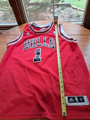 Adidas Authentic Derrick Rose Chicago Bulls Mens XL Jersey Stitched NBA - Image 1 of 4