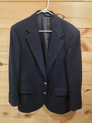 Polo University Club Ralph Lauren Blazer 42 R Navy Wool Golden Button Designer - Image 1 of 4
