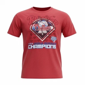 2009 World Series Phillies/Yankees rotes T-Shirt 2-seitig Herren Größe XL - Bild 1 von 4