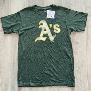 Fanatics Oakland A's NWT men's  heather green vintage look tee shirt size Medium - Picture 1 of 6