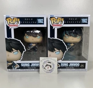 Solo Leveling #1982 Sung Jinwoo Funko Pop! Anime Glow Chase Bundle New P/P - Picture 1 of 7