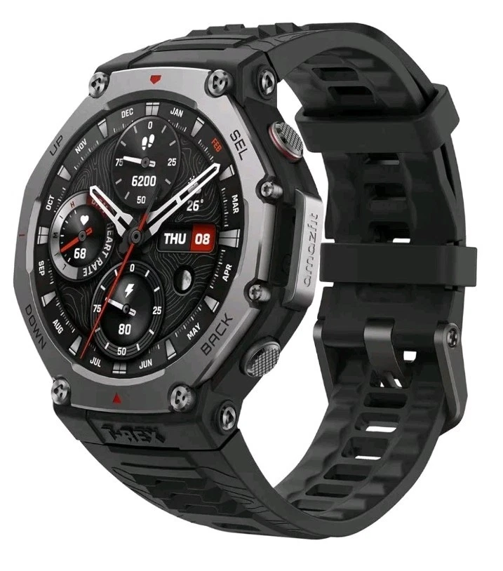 Amazfit T-Re - 48.5mm Fitness Smart Watch w/ Voice Control (Onyx) BRAND