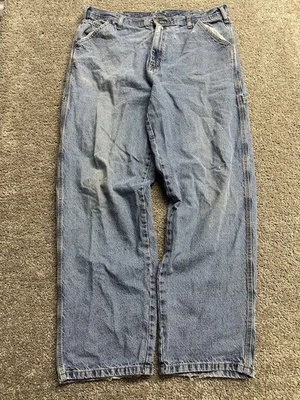 Jeans Carpintero Vintage Años 90 Y2K Gloria Desteñida Sueltos Pierna Ancha Distress 38x34 Grunge Foto 1 de 4