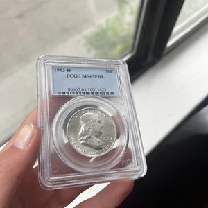1953-D 50C Franklin Half Dollar PCGS MS65FBL - Picture 1 of 4