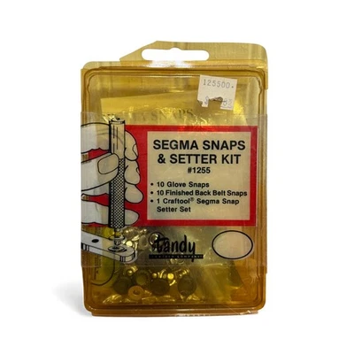 Tandy Leather Company Segma Snaps Setter Kit 1255 8103 8108 Herramienta de Artesanía NUEVO Foto 1 de 4