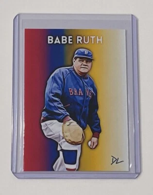 Babe Ruth Limited Edition Artist Signed Boston Braves Trading Card 4/10 - Image 1 of 2