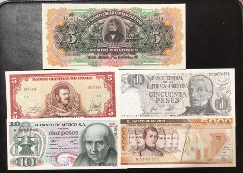 South & Central America Paper Money- Lot Of 20 Uncirculated Banknotes!