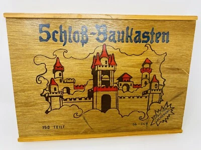 Castle Construction Wood Building 137 Blocks German Schlob Baukasten Toy - Image 1 of 4