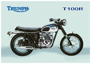 TRIUMPH Poster T100 Tiger T100R Daytona 1967 USA #2 Suitable to Frame - Picture 1 of 1