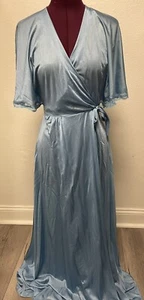 BONITO VESTIDO DE NOCHE DE COLECCIÓN AZUL LIRIO DE FRANCIA ROSA PULEO-SZULE PEQUEÑO - Imagen 1 de 6