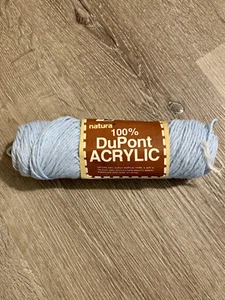 Dupont Acrylic 4-Ply National Yarn Crafts Pastel Blue 616 Afghans Vintage Natura - Picture 1 of 10