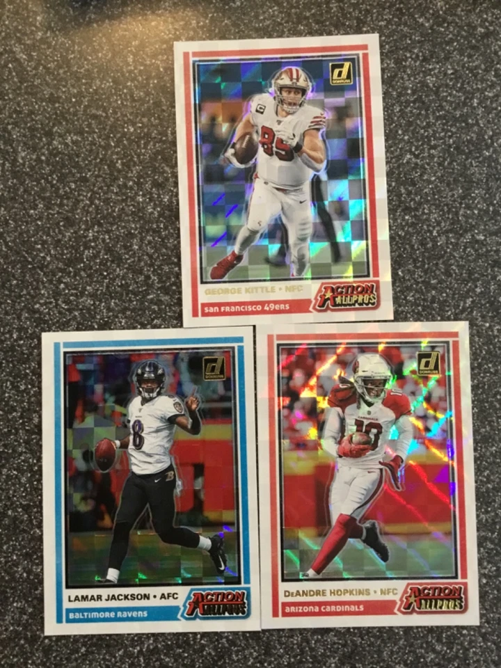 2020 DONRUSS YOU PICK ACTION ALL PROS INSERTS HOPKINS KITTLE KELCE LAMAR JACKSON - Image 1 of 1