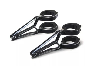Headlight Brackets for Motorbike 39mm Black Fork Mounted Black CNC Free Ship - Picture 1 of 3