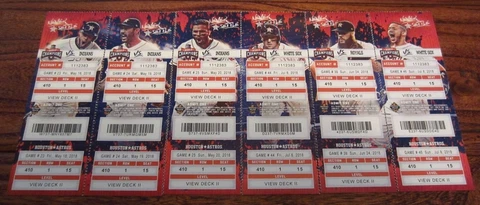2018 Astros Full Un Used Season Ticket YOU PICK Game Bregman Altuve World Series Cover