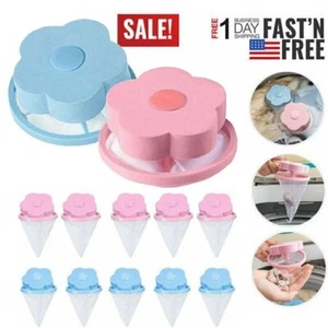 1-10x Floating Pet Fur Catcher Laundry Lint Pet Hair Remover For Washing Machine - Picture 1 of 12