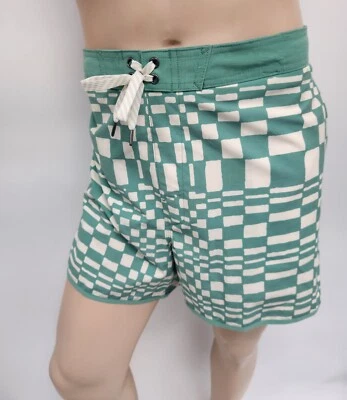 Tabla de natación corta Sonoma XXL 5" entrepierna verde a cuadros nueva con etiquetas Foto 1 de 3