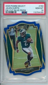 2020 Panini Select Jalen Hurts RC ROOKIE DIE CUT PSA 10 gemme ottime condizioni grado fresco - Foto 1 di 2