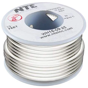 NTE WH16-09-25 Hook Up Wire 300V Stranded Type 16 Gauge 25 FT WHITE - Picture 1 of 1