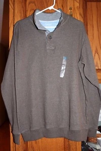 Mens L Shirt NWT Dressy Pullover Shirt Brown Sweater Sweatshirt Covington  - Picture 1 of 10