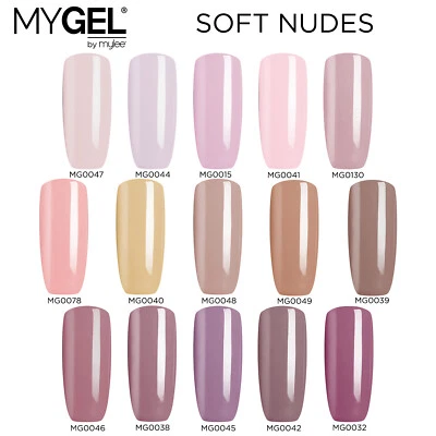 Mylee MYGEL Nude Collection UV LED Soak-Off Gel Nail Polish Colour Manicure 10ml