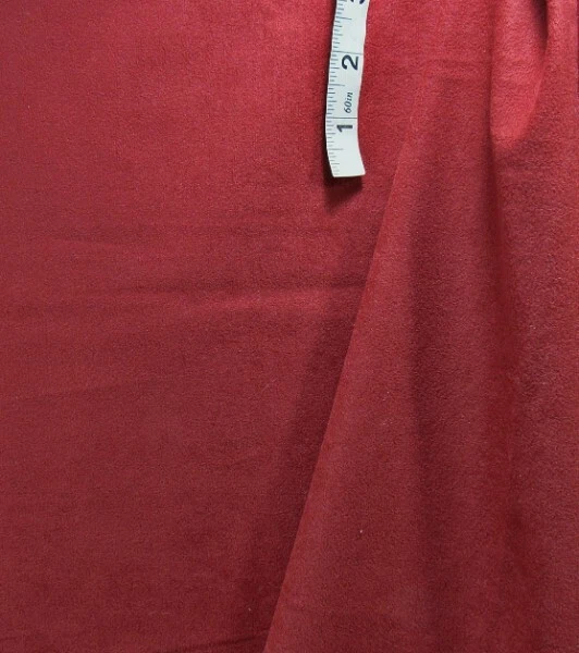 Burgundy Brushed Polyester Knit Fabric,Slight 2-way Stretch,Short Nap - Image 1 of 1