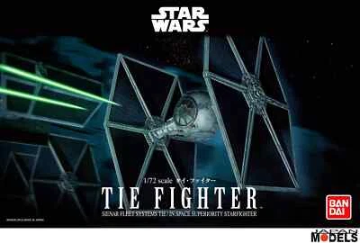 Star Wars TIE FIGHTER 1/72 Bandai/Revell 01201 Plastic Model Kit New - Immagine 1 di 4