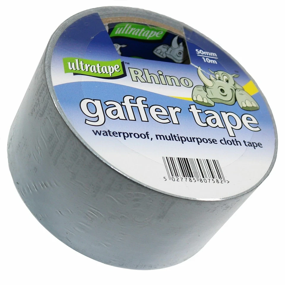 RHINO ULTRATAPE Gaffer | Duct Tape Waterproof, Multipurpose Tape 50mm * 10m