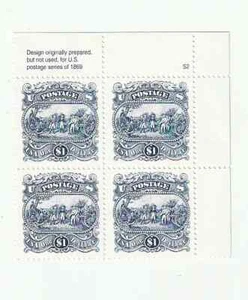 SFSTAMPS US Sc 2590 Burgoyne Surrender Saratoga by Trumbull Plate Block MNH 1994 - Picture 1 of 1
