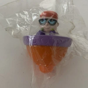 Giocattolo Kellogg's Spinning Top Dexter's Lab Cartoon Network 2003 vintage - Foto 1 di 4