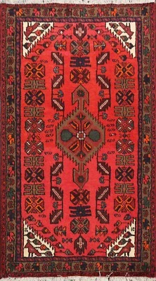 3x5 Tribal Hand-knotted Hamedan Area Rug Geometric Oriental Wool Kitchen Carpet - Image 1 of 4