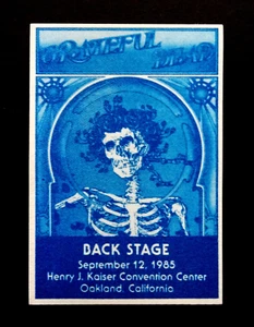 Grateful Dead Backstage Pass Oakland Kaiser CA 9/12/85 9/12/1985 GD Bertha Roses - Picture 1 of 12