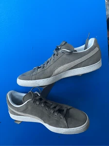 PUMA Unisex Suede Classic XXI Sneakers Steel Gray/White Men's Size 12 - Picture 1 of 8