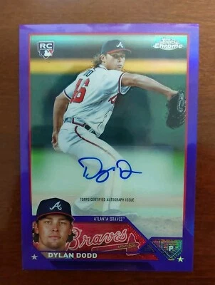 2023 Topps Chrome Update Dylan Dodd RC Purple /250 Auto - Image 1 of 2