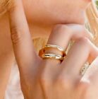 Loren Stewart X Curateur Deux Open Band Gold Plated Ring Size 7 Nwt