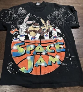 Camisa de Colección 1996 Space Jam Estampado Completo Mangas Cortadas Talla XL AOP - Imagen 1 de 9