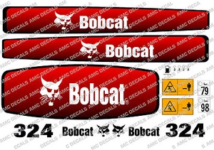 BOBCAT 324 MINI DIGGER COMPLETE DECAL STICKER SET - Picture 1 of 1