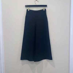 Wilfred Aritzia Crop Wide Leg Black Trouser Pants Side Zip Size 0 - Picture 1 of 4