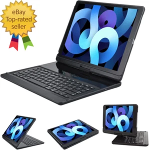 Ipad Pro 12.9 Case with Keyboard 2017 2Nd 2015 1St Generation, 360 Rotatable Wir - Picture 1 of 8