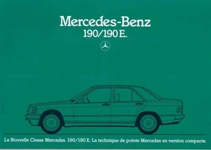 Catalogue Brochure Mercedes 190 / 190 E W201 01/1983 France - Imagen 1 de 2