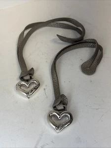 BRIGHTON Silver Tone Heart Keychain Pendant Loop Handbag Fob Purse Charm Signed - Picture 1 of 6