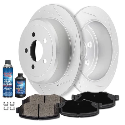 Rear Ceramic Brake Pads And Rotors Disc For 2008-2011 Dodge Nitro Jeep Liberty - Изображение 1 из 4